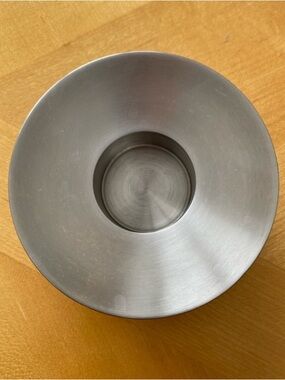 Brushed Stainless Steel Tealight Holder - Modern Minimal